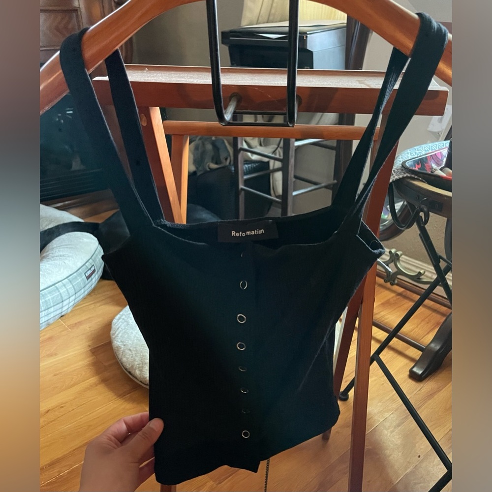 Reformation Black Tank Top